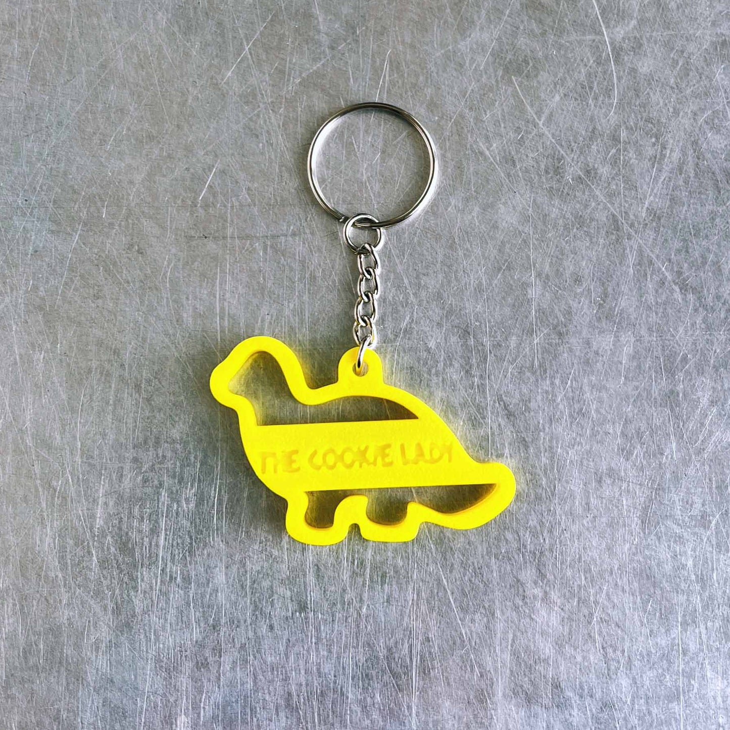 Yellow Dino Keychain