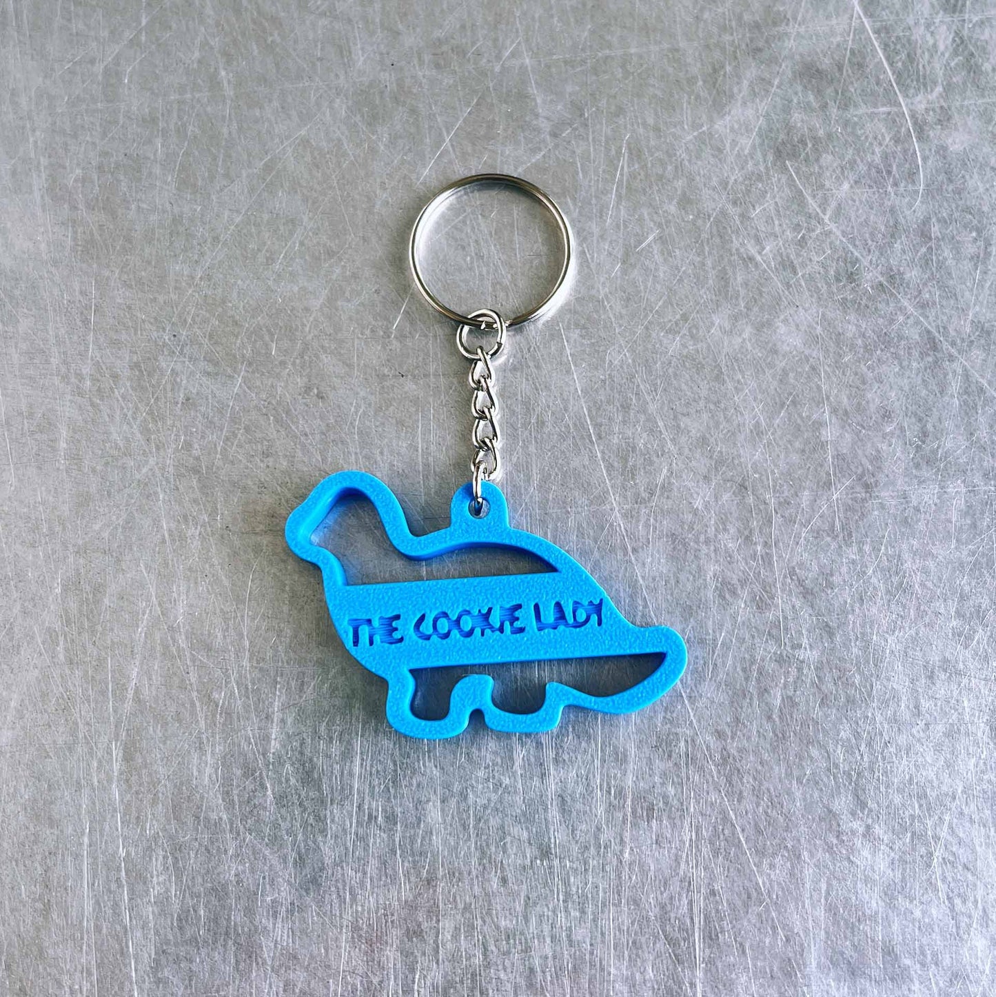 Blue Dino Keychain