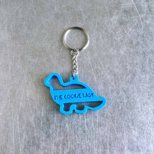 Blue Dino Keychain