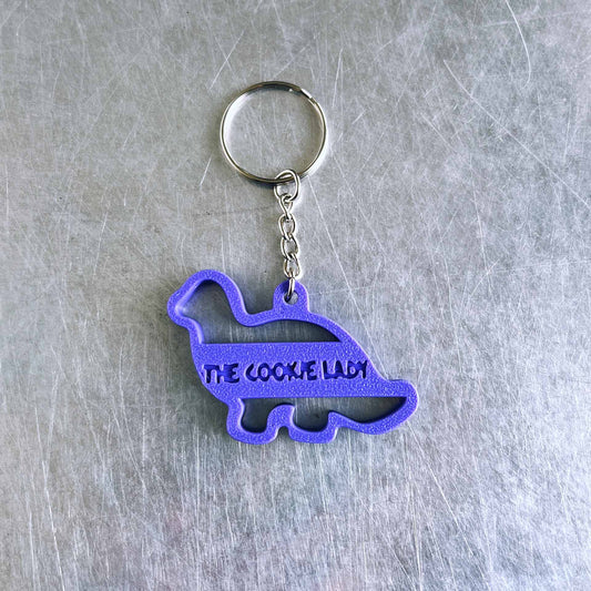 Purple Dino Keychain