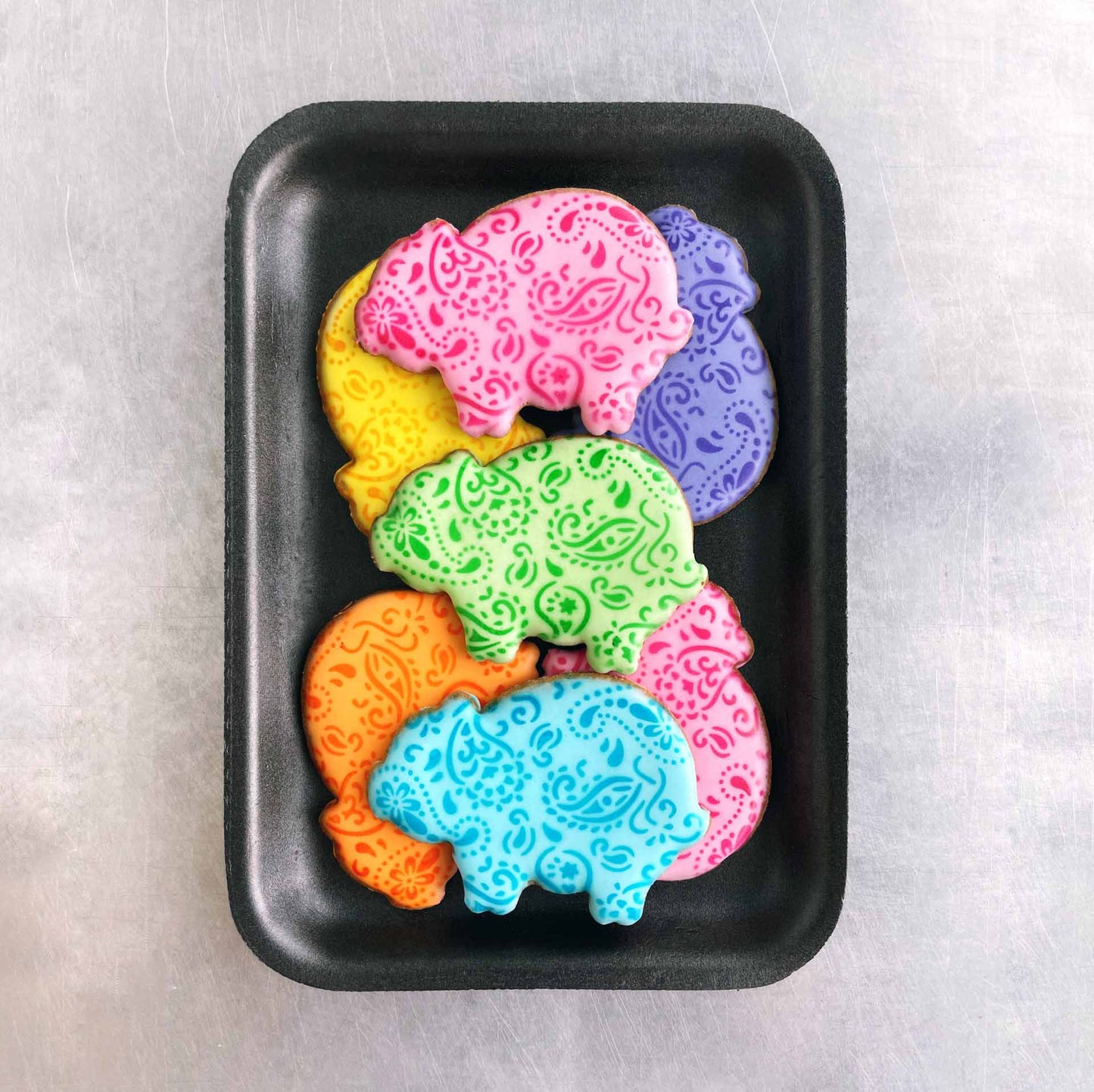 Paisley Pig Cookies